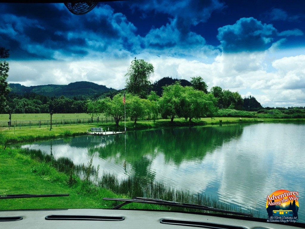 Our view from the RV while in Eugene