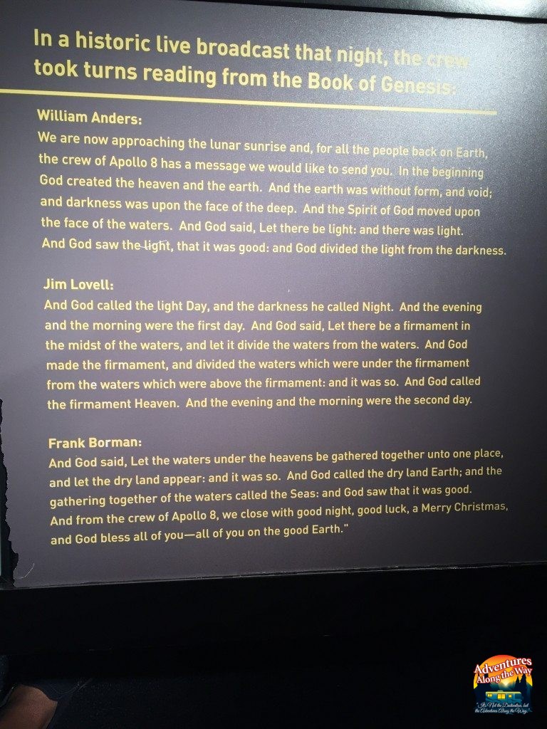 Apollo 8 crew reads from the book of Genesis