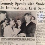 Michigan Daily newspaper story of JFK visit