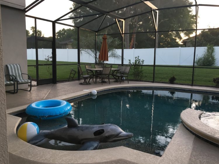 Beautiful pool and back yard.