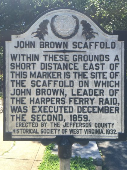 The site where John Brown was hanged.