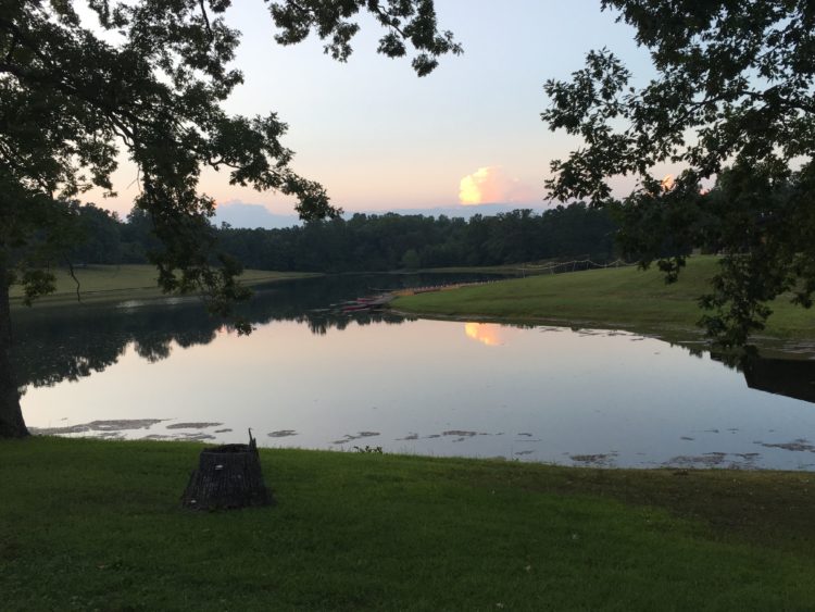 The lake at Lynchburg RV Campground