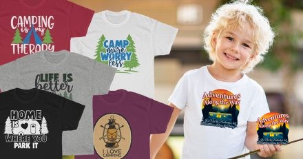 Variety of RV themed t-shirts