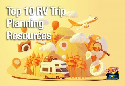Image of RV and travel icons