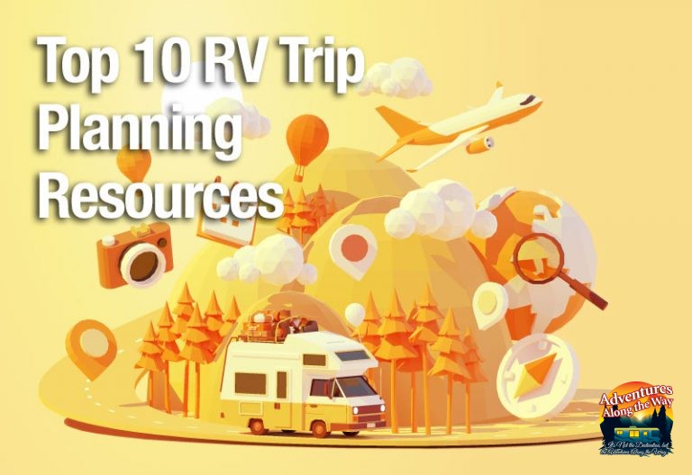 Image of RV and travel icons